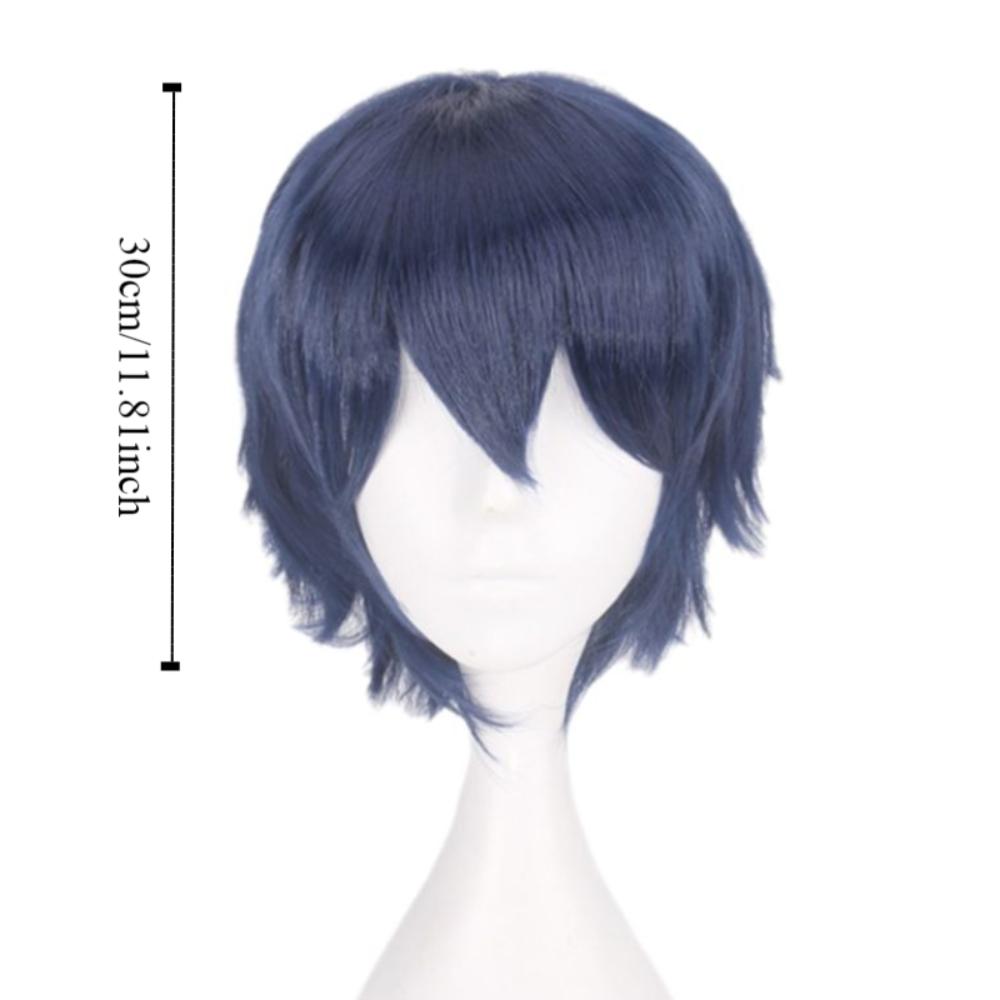 Synthetic Short Straight Hair Heat Resistance Male Layered Wigs Full Head Anime Cosplay Wigs  Boy