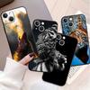 Animals Tiger Wolf Case For Apple Iphone 11 13 14 12 Pro Max 7 8 Xr X 6 5 5s Se 2022 13promax Black Silicone Phone Funda