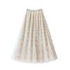 Woman's Skirt Mesh Skirt Birthday Party Holiday Party Dancing Swing Cake Skirt Slim Long Skirt