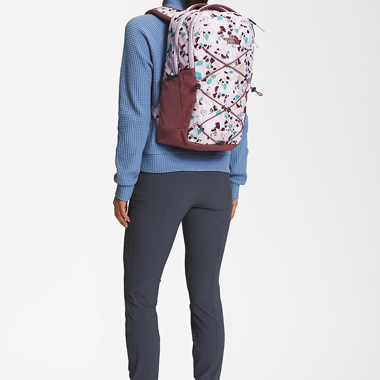 The North Face Рюкзак Jester 22 л, большая вместимость, с логотипом, для улицы, из переработанного полиэстера, с принтом под камень, белый, коричневый, женский рюкзак NF0A3VXG-94P
