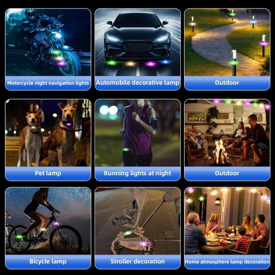 Беспроводные светодиодные стробоскопы с дистанционным управлением, водонепроницаемые, перезаряжаемые, 500 мАч, высокая яркость, вспышка, автомобильные ночные предупреждающие огни для автомобиля, мотоцикла, велосипеда