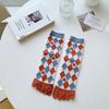 2 Pairs Five Finger Women Animals Cartoon Print Japanese Cute Socks Casual Plaid Floral Vintage Female Sock
