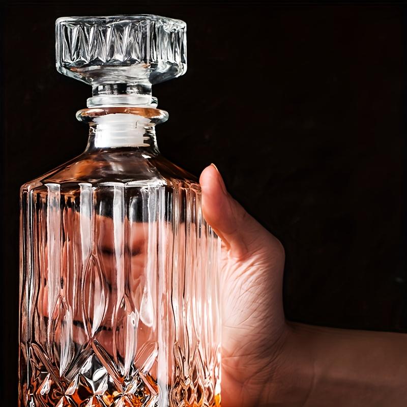 1 комплект стаканов для виски с 6 стаканами (графин: 9,4 дюйма / тумблеры: 3,15 дюйма Высота) Элегантная хрустальная посуда для домашнего бара, аксессуар из жемчужной пены, подарок