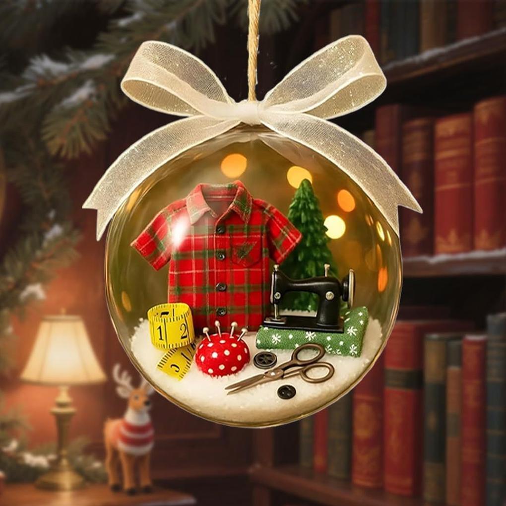 1 шт. Швейный шар Рождественский праздничный снежный шар Изысканный дизайн, для создания рождественской атмосферы в помещении и на улице