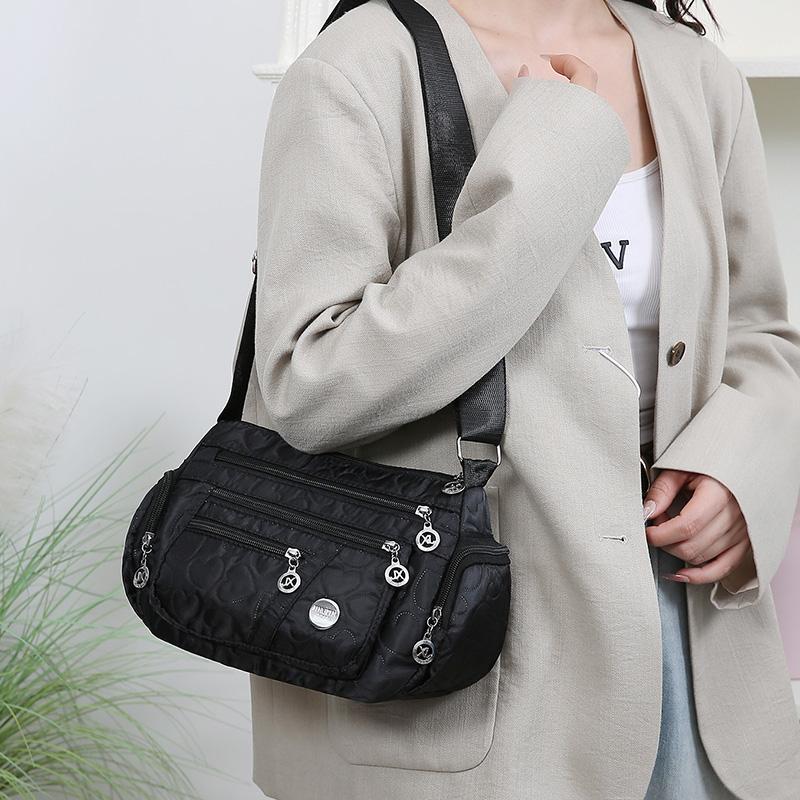 Большая водонепроницаемая сумка кроссбоди через плечо с несколькими карманами для поездок на работу и использования на открытом воздухе