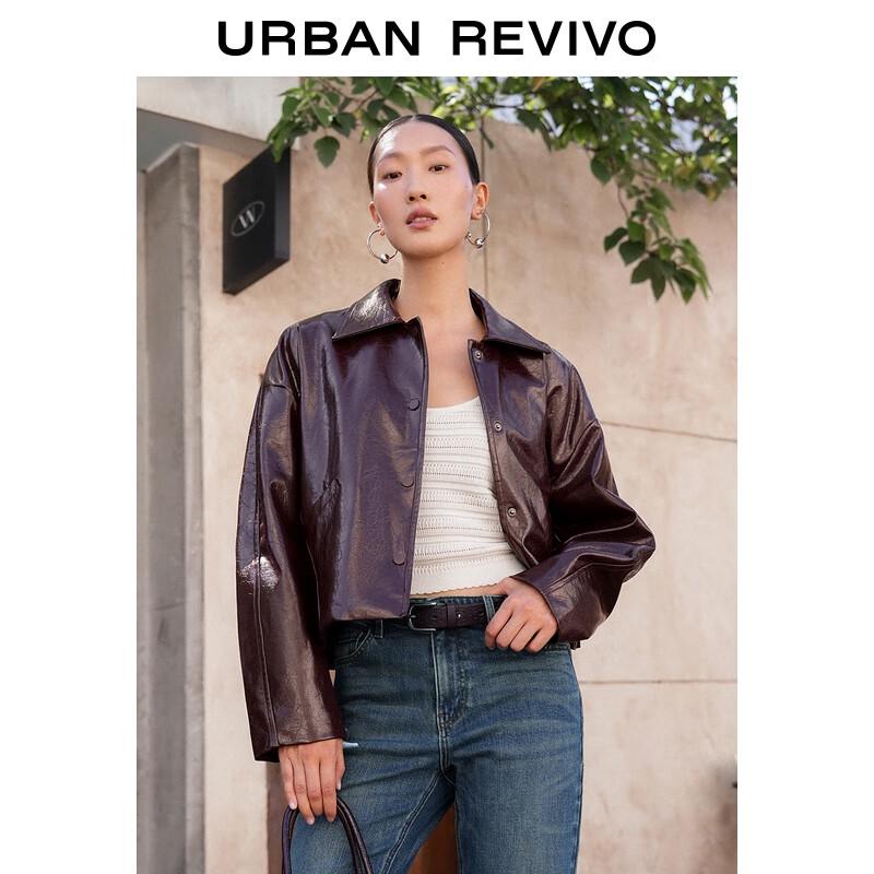 UR Women's Amber Flow Faux Leather Padded Jacket