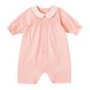 Preole Front Made In Birth Baby Pink [MIKI HOUSE] Rompers, Opening, Collared, Plain, Japan, Boys, Girls, Newborns, Preparation, Clothes, 42-1201-684,