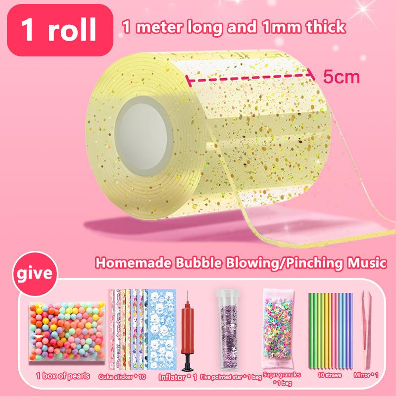 1 набор детских подарков Pet Nano Glue Diy Blow Bubble Nano Glue Двусторонняя лента Sticky Ball Tape Crafts Toys