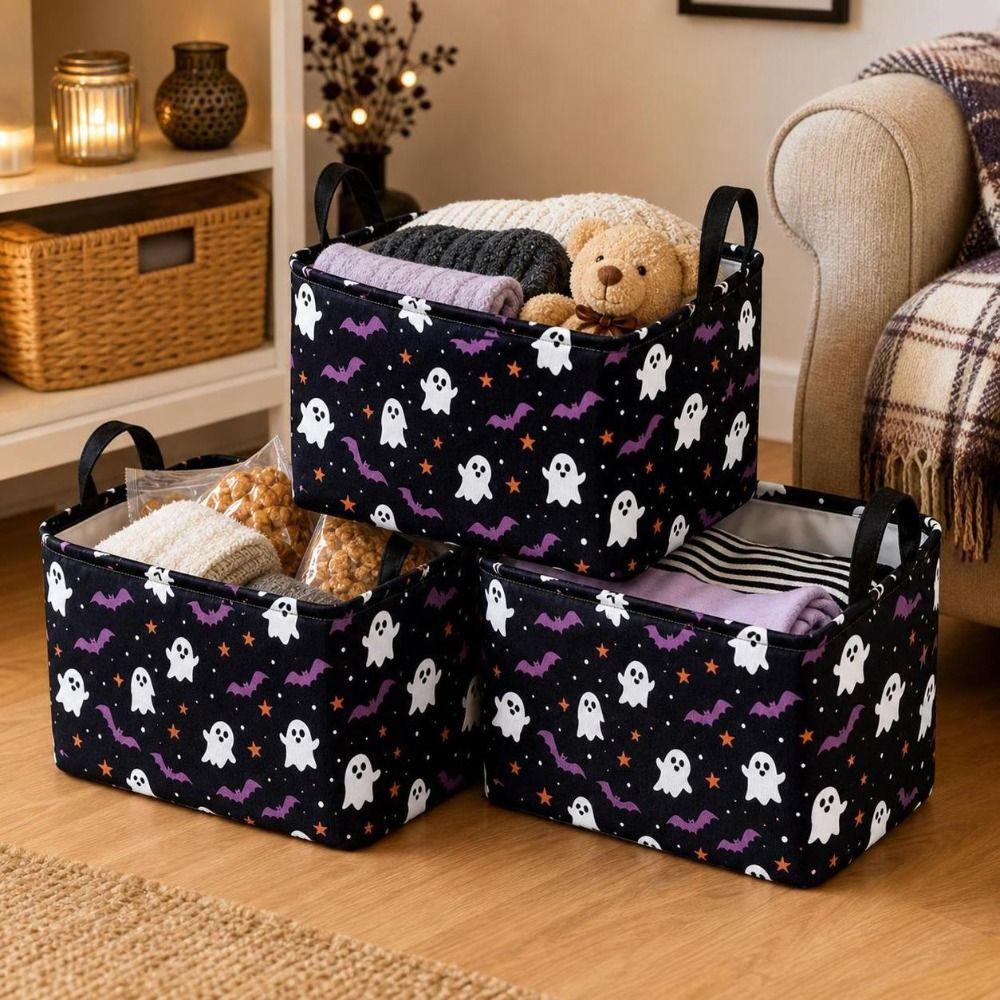Ghost Clothes Storage Box Pumpkin Sundries Organizer Practical Laundry Basket Household