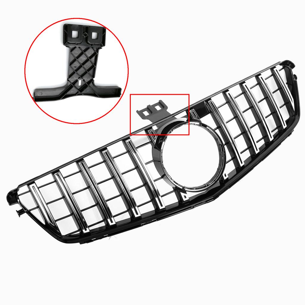1 Pcs Car Bumper Grill Support Bracket Retainer Radiator For Benz C Class W204 C300 C350 2048850136 2008-2011 Black ABS