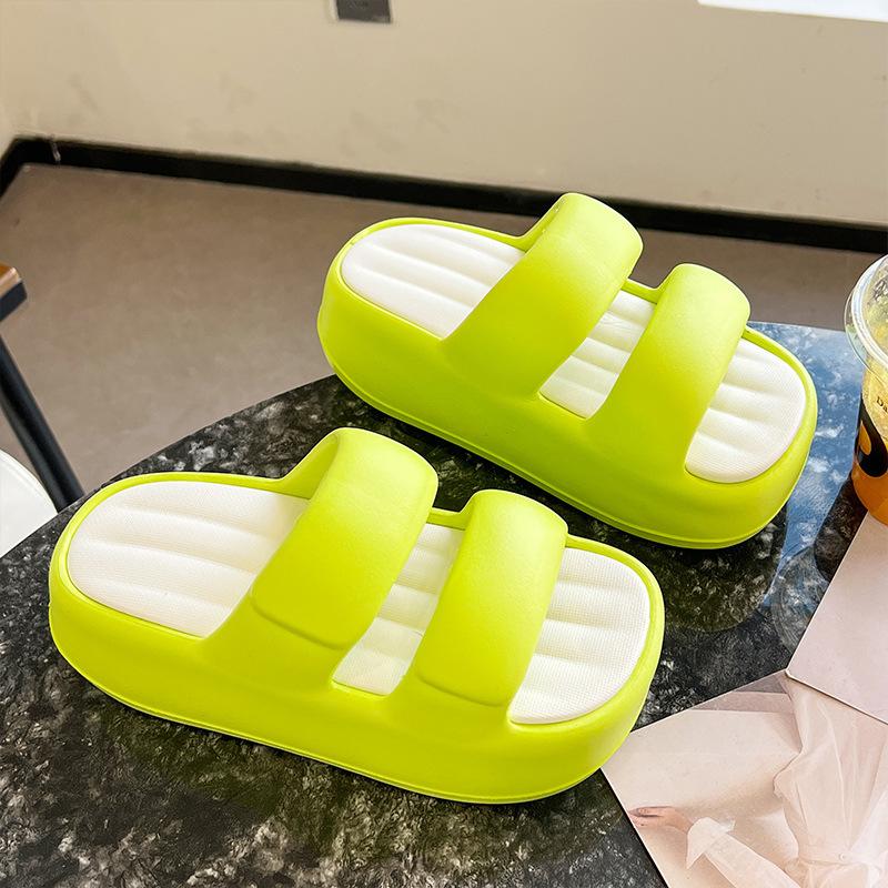 Ins Hot Platform 7 Cm Thick Slippers Women's Summer Two Band Sandal EVA Clogs Woman Fashion High Slides Girls Chunky Slippers
