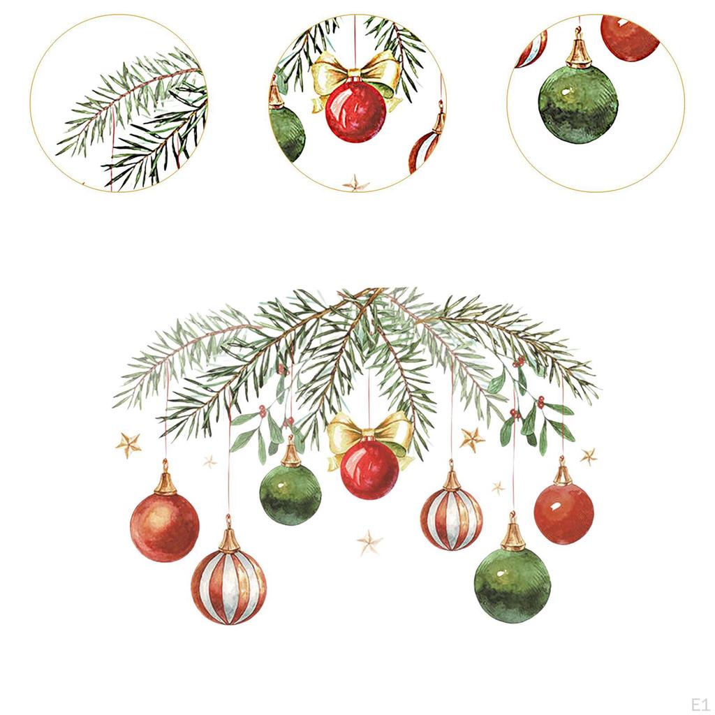 Рождественская наклейка на унитаз, наклейка на крышку стены, домашний декор, ПВХ обои, рождественский шар