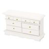 Ingenious Anti-deformed Decorate Birch Wood White Mini Dresser Supply for Micro Landscape
