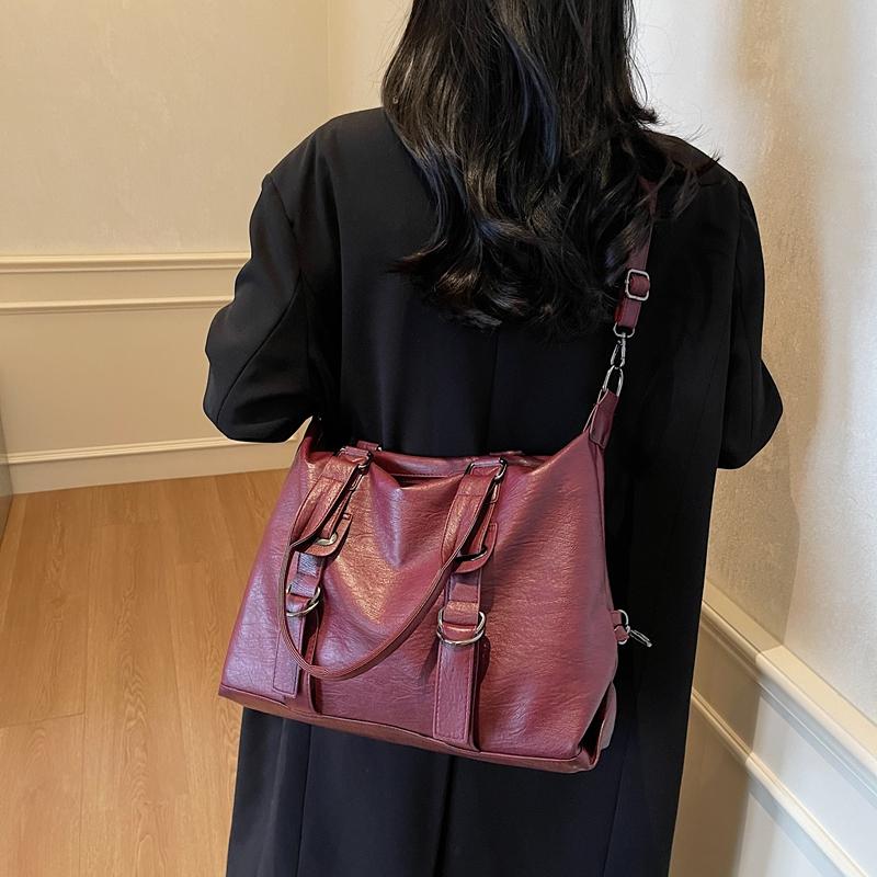 Женская сумка, большая вместительная сумка-тоут, мягкая кожаная сумка через плечо