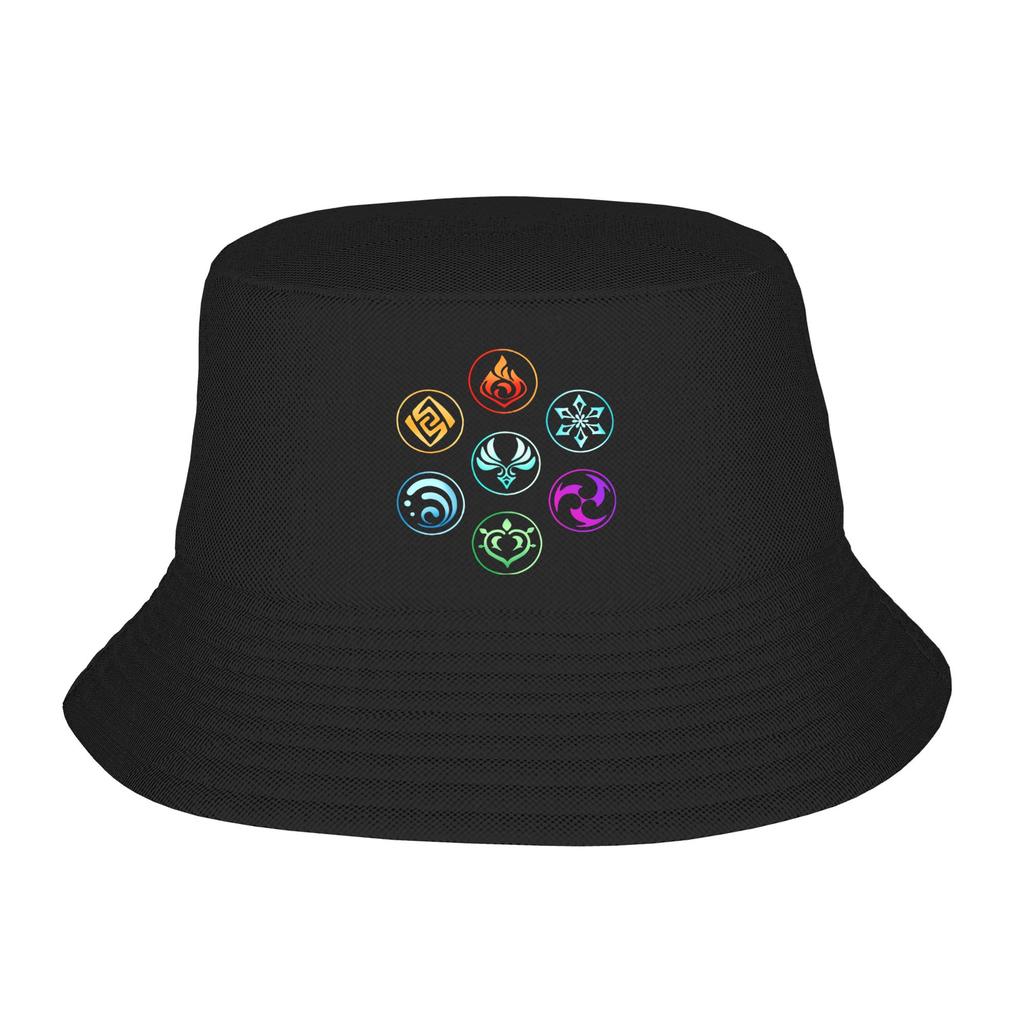 Trendy Genshin Impact Slime Stack Bucket Hats Women Foldable Fishing FisherUnisex Hat Spring Headwear Boonie Hat