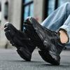 Men'S Plus Size Thick-Sole Light Casual Sports Shoes Four Season Soft-Sole Outdoor Running Shoe Fashion Breathable Mesh Sneakers