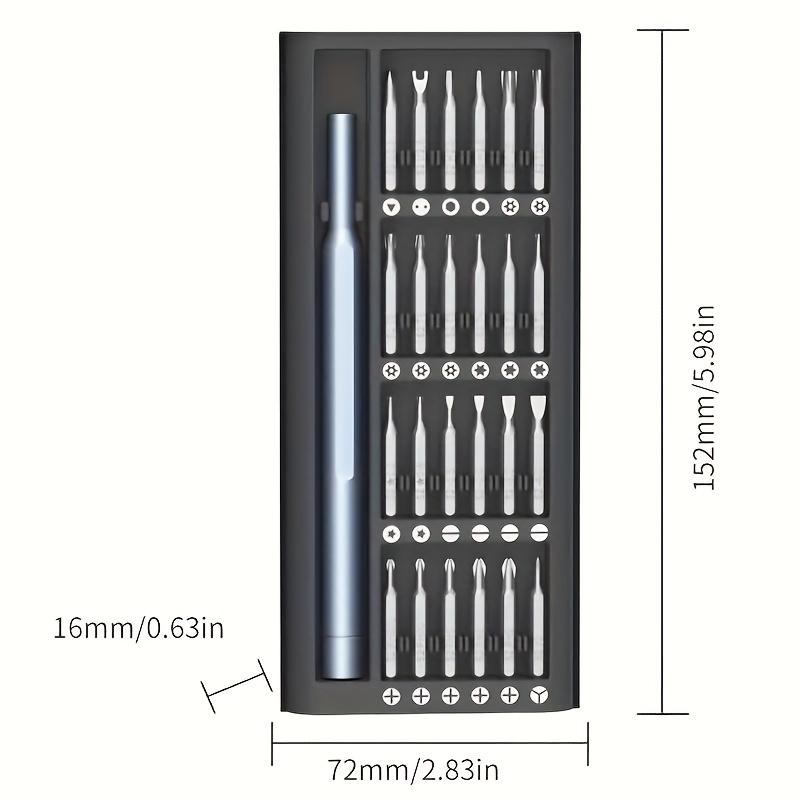 Набор прецизионных отверток 24-в-1, многофункциональный, нержавеющая сталь, полная разборка инструментальных бит для мобильных телефонов и планшетов с компактным футляром для переноски