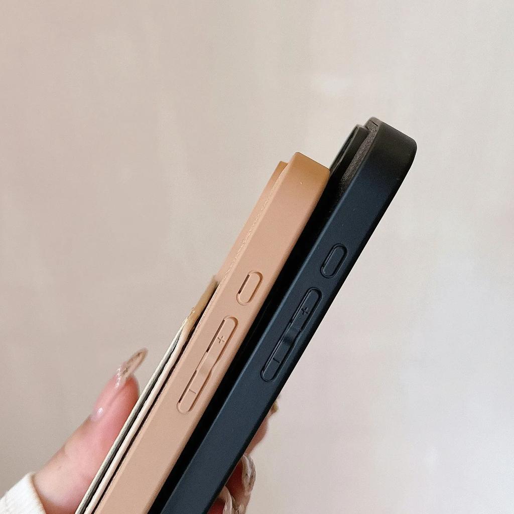Чехол-кошелек из однотонной кожи личи для iPhone 16 15 14 13 12 Mini 11 Pro X XS XR Max 8 7 Plus с отделением для карт и защитным чехлом