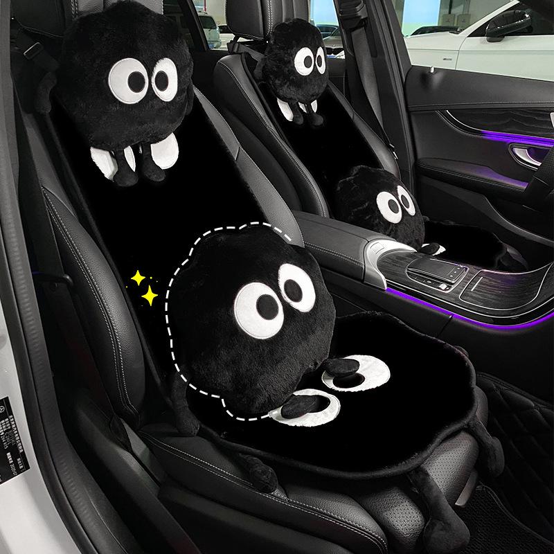 Luxury Winter Plush Heated Car Seat Cushion Set - Anti-Freeze, High-End Design for Women