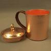Винтажная медная кружка для Moscow Mule, с крышкой, гравировкой, молотковой текстурой, прочная, для пива 500 мл, стакан с плетёной ручкой, чашка для чая