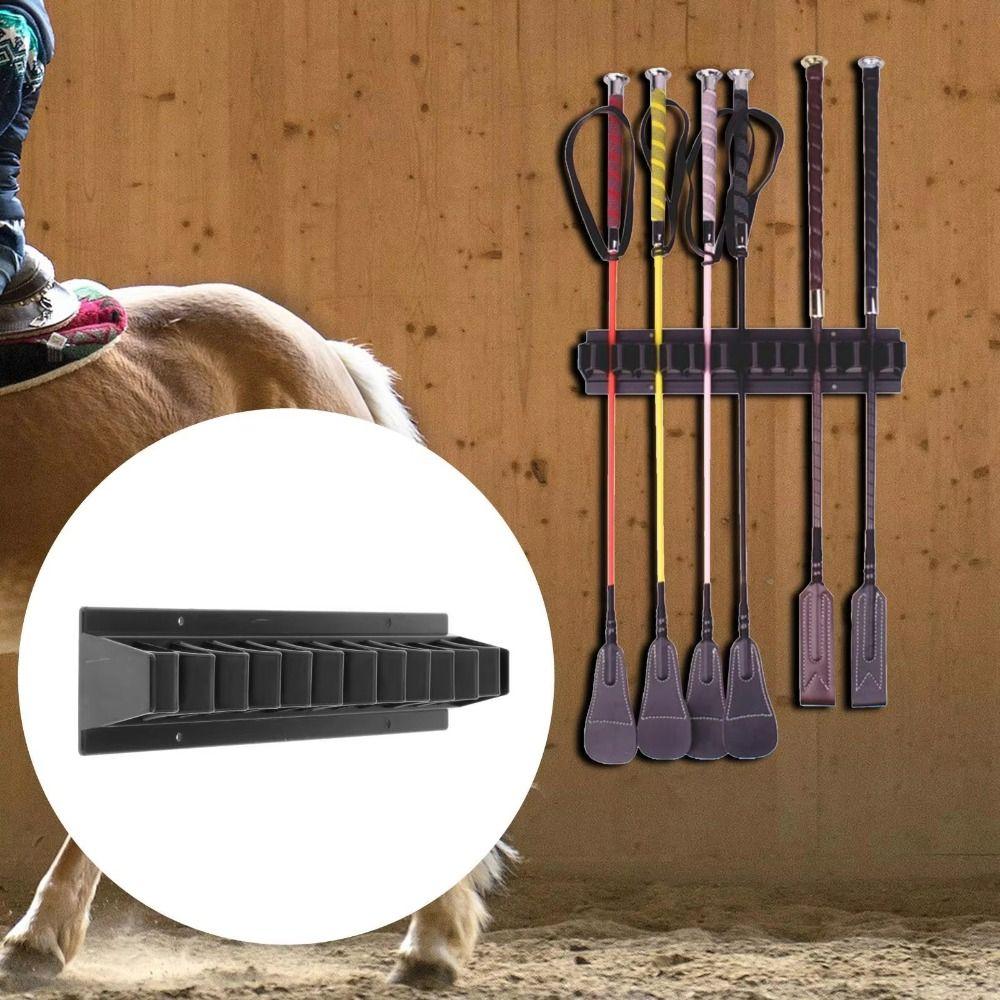 1Pcs 12 Slots Whip Rack Wall Mounted Horse Whip Holder  Equestrian Riding Equipment Accessories