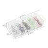 165pcs High Carbon Steel Barbed Treble Hooks Connector Circle Set Assorted Sizes 2# 4# 6# 8#10# Triple Fishing Hook with Storage Box