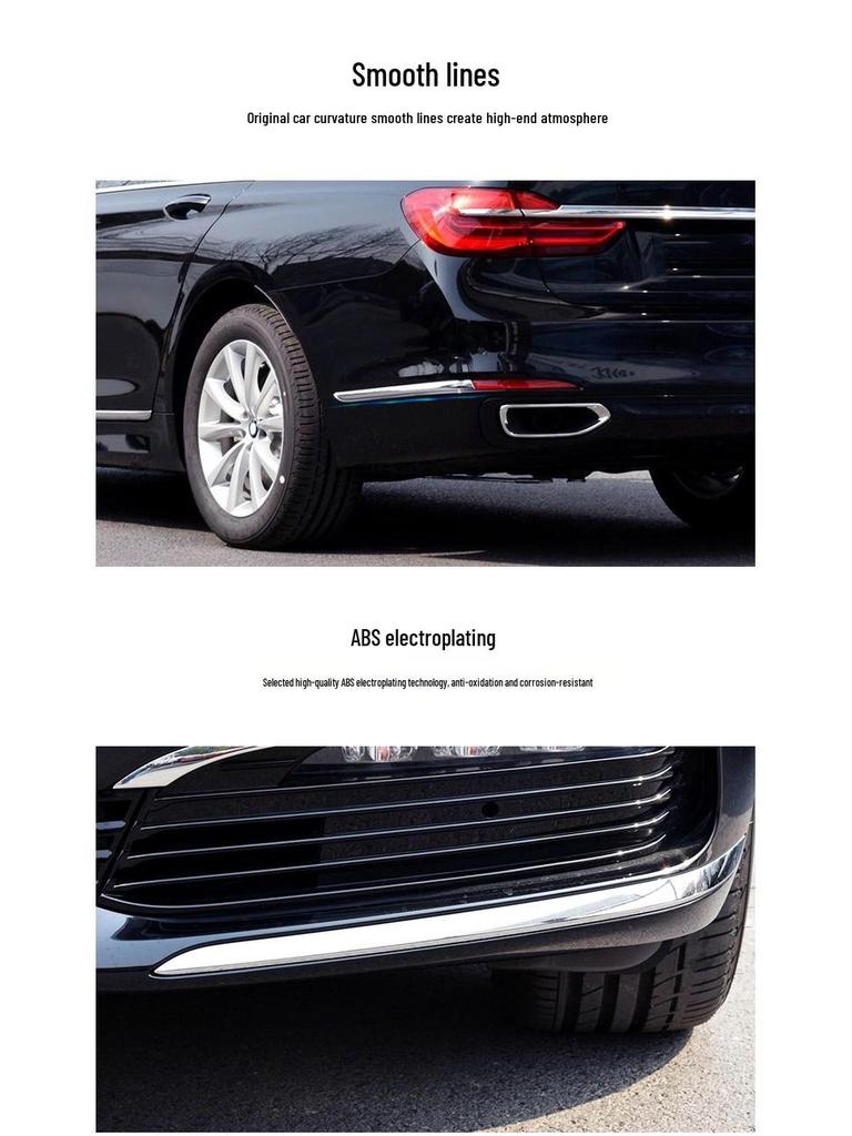 BMW Fender & Bumper Decorative Strips: 730Li Side Vents, 740Li Fog Light, 750L Front & Rear.