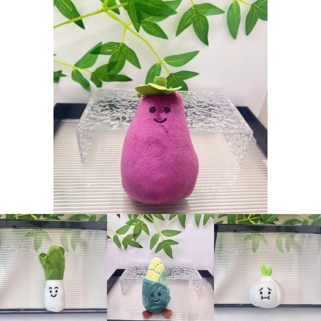 Очаровательные плюшевые брелоки-подвески в виде овощей с милыми чесноком, луком, перцем и другими