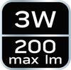3xAA 200 lm COB LED battery flashlight