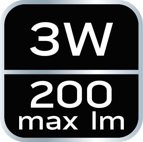 3xAA 200 lm COB LED battery flashlight
