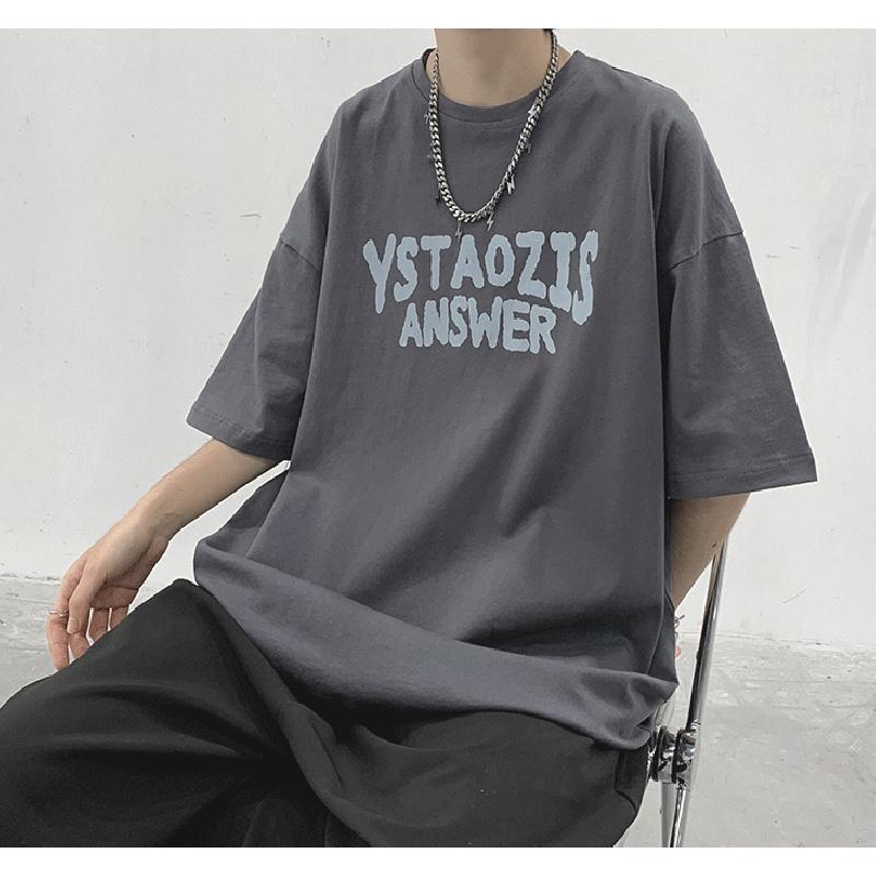 M-5XL мужские футболки с коротким рукавом с буквенным графическим принтом, повседневная футболка для мужчин, топы с круглым вырезом в стиле ретро для