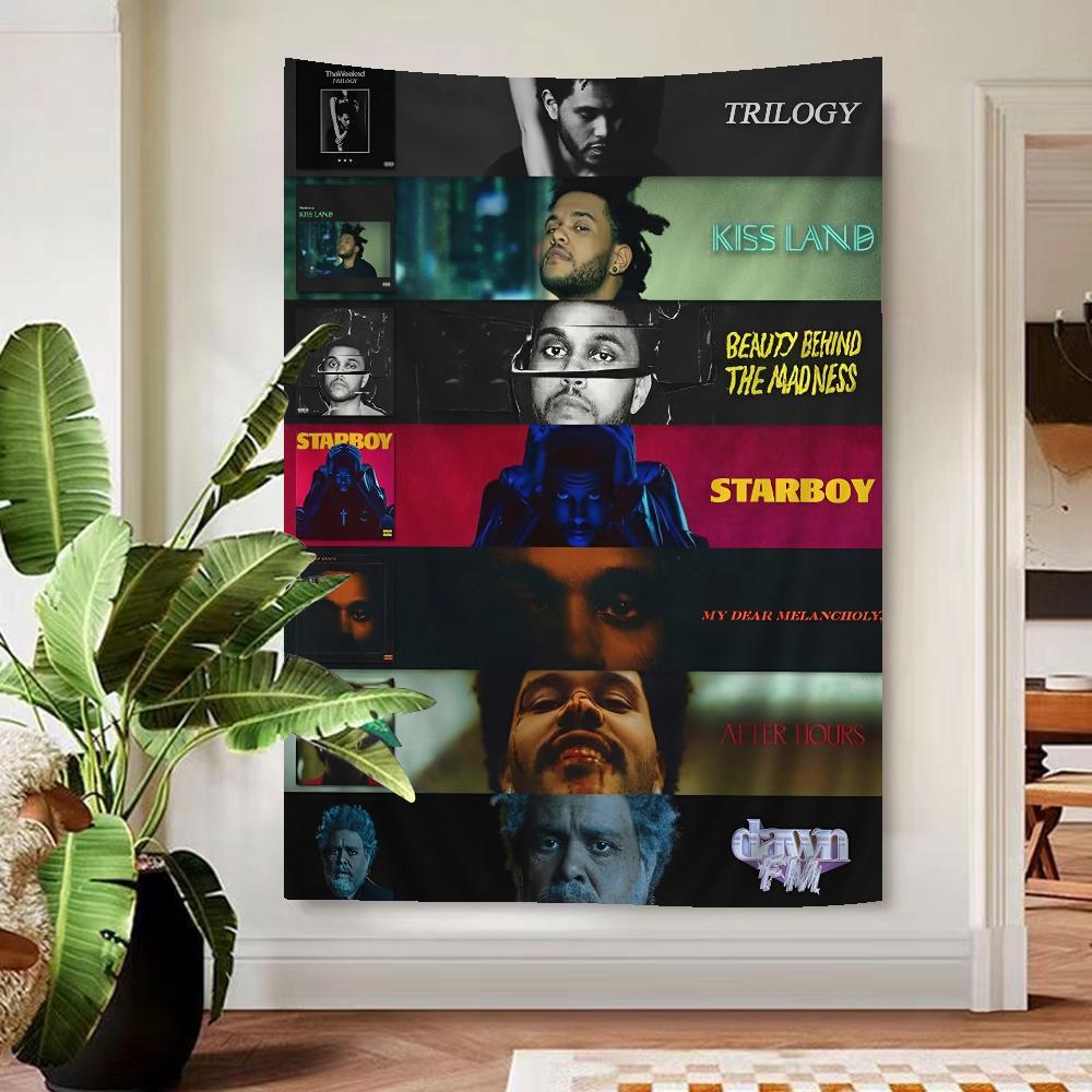 Рэпер The Weeknd Напечатанный Большой Настенный Гобелен Настенное Украшение Домашний Декор Покрывало