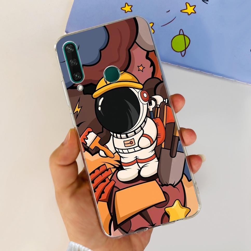 New Case For Huawei Y6p MED-LX9 Luxury Flower Love TPU Soft Silicone Back Cover For Huawei Y6p Y6P 2020 Bumper Phone Case Funda