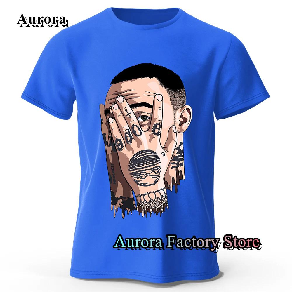 Rapper Macc Miller T-Shirt Summer Men Cotton Tops Tees Male Fashion Short Sleeve Clothing Casual Streetwear Hip Hop T-Shirt