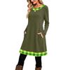 Women's Vertical Striped Knit Long Sleeve Dress Casual Fall Winter Everyday Wear