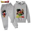 New Dragon Ball Hoodie Kids Spring Sportswear Boys and Girls Goku Sweatshirt Boys Clothes Girls Set Hoodie Pantsuit Children Y2K