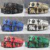 7-color 3D Skull Rivet Belt Punk Men's Belt Women's Snake Pattern Versatile Decorative Belt