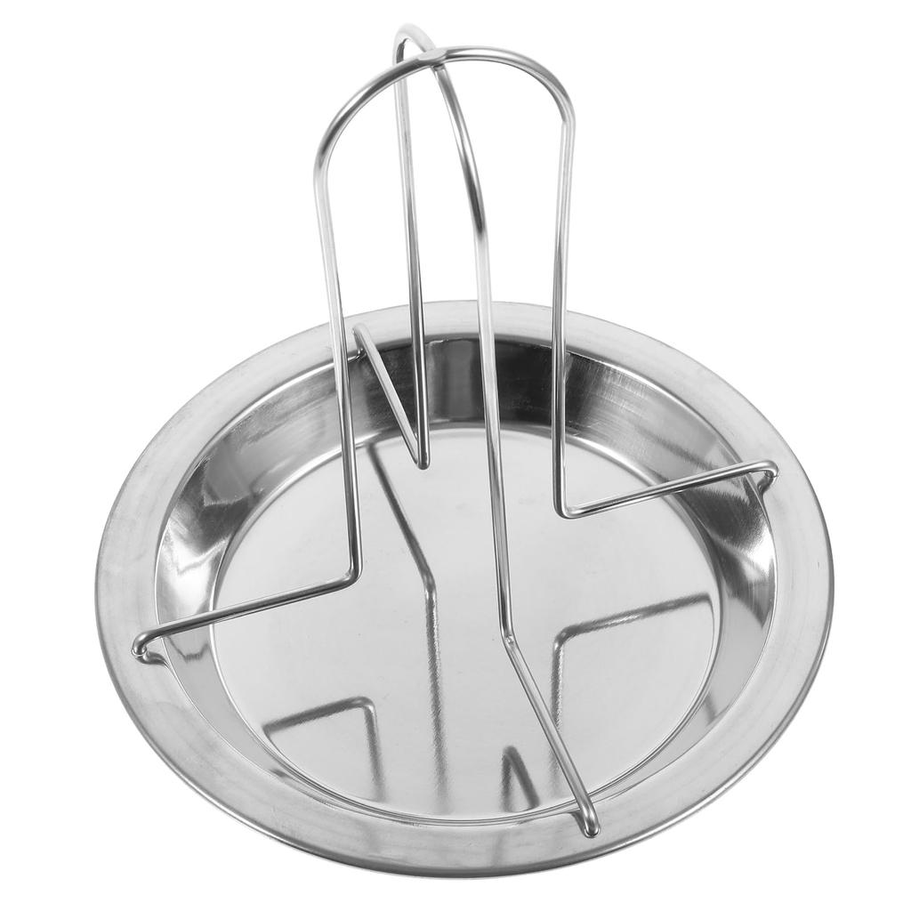 Подставка для жарки курицы для кемпинга на открытом воздухе, утолщенная из углеродистой стали, подставка для гриля для барбекю, антипригарная сковорода-держатель для жарки курицы