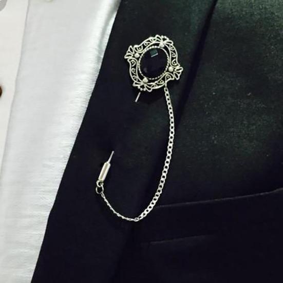 Винтажная брошь-цепочка унисекс с кисточками и лацканами, ювелирные изделия на воротнике рубашки