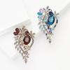 Alloy Small Glass Brooch Exquisite Women's Suit Dress Corsage Jewelry