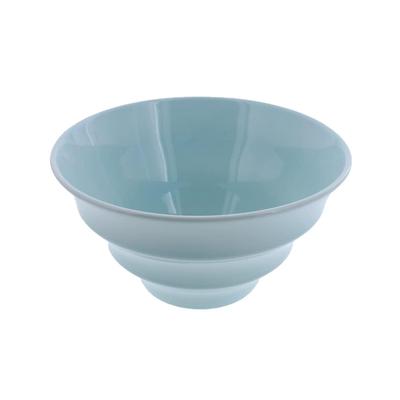 Миска для рамэна EAST table, легкая, 19 см, цветная кайма, посуда Mino, синяя 712-028-03, сделано в Японии, стильная, можно использовать в микроволновой печи и посудомоечной машине
