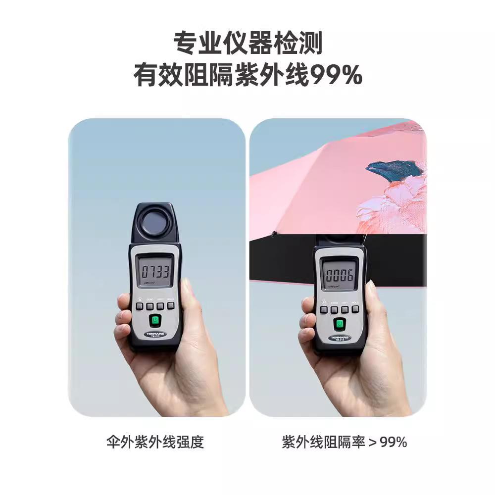 Новый мини-зонт-карточка с ручным открыванием, скидка 60%, защита от солнца и УФ-лучей, маленький свежий зонт, карманный зонт от непогоды и дождя