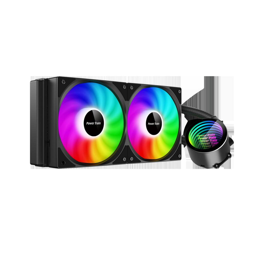 240 Водяной радиатор ARGB с интеллектуальным вентилятором с регулируемой скоростью и многоплатформенной совместимостью