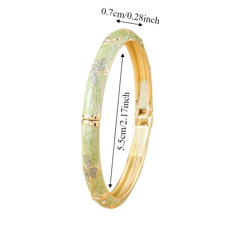 Enamel Floral Vintage Cloisonne Bangle Traditional Women's Hand Bracelet  Girls