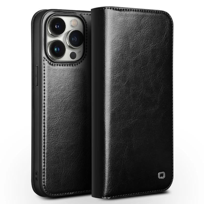 Роскошный Тонкий Чехол для IPhone15 14 13 12 11 Pro Max Mini Натуральная Кожа Модный Чехол для XR XS Max 7 8 14 Plus Слот для Карт