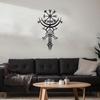 One Piece Viking Metal Decor Rune Wall Decor Norse Mythology Art Metal Wall Decor Metal Wall Hanging Gift 16,1 дюймов/40,9 см