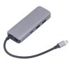 Type C Docking Station Aluminium Alloy USB 3.0 RJ45 Multi Port Docking Station for Windows 6 In 1