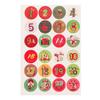 Merry Christmas Gift Stickers Advent Calendar Number Paper Stickers Gift Packaging Labels Decor Greeting Album Lable Stickers