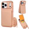 Кожаный чехол с текстурой личи для iPhone 17 16 15 14 13 Pro Max Air, многофункциональный, с магнитной застежкой, кошелек, сумка, подставка, длинный ремешок