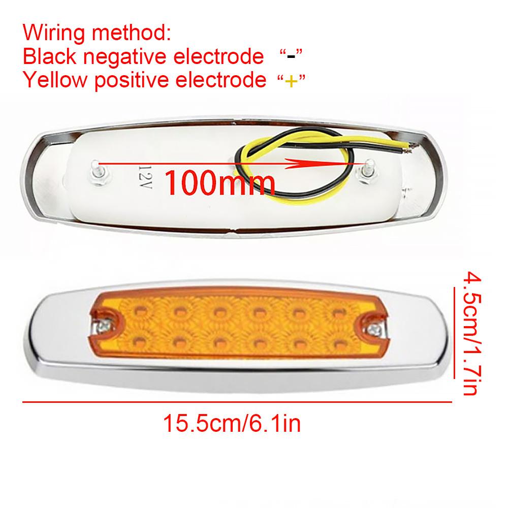10 шт. 12-24 В светодиодный 12 светодиодный автомобильный боковой габаритный фонарь универсальный для грузовика для грузовика прицепа грузовика каравана водонепроницаемый габаритный фонарь
